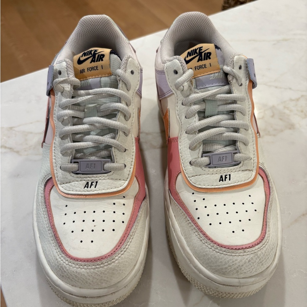 Nike Air Force 1 with Pink and Orange Highlights